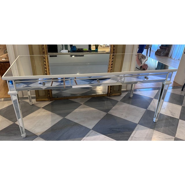 Nancy Corzine Versailles Mirrored Writing Table Desk For Sale - Image 9 of 11