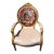 Gilded French Louis XVI Style Armchair /Chair/Settee With Simple Back Design For Sale
