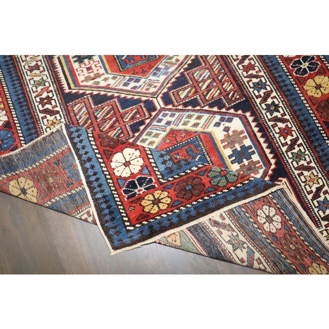 19th Century Antique Zabihi Collection Shirvan Rug - 3'9" x 5'5" For Sale In New York - Image 6 of 7