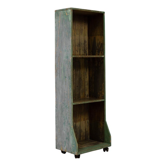 Mid 20th Century French Wood Patinated Bookshelf For Sale