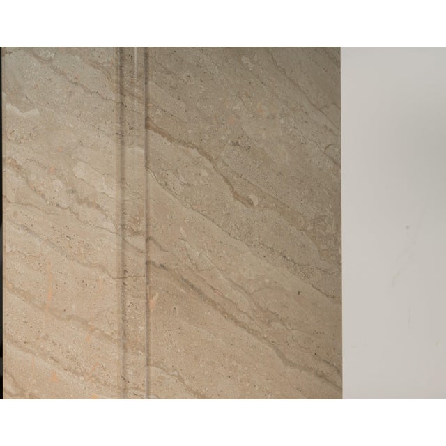 Matched Italian Travertine & Glass Dining Suite | Pedestal Dining Table + Coffee Table, c.1970s For Sale - Image 10 of 18