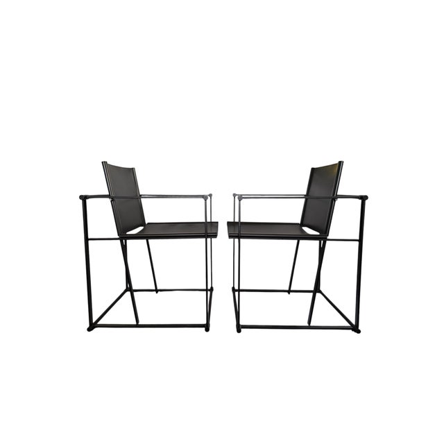 2020s Postmodern Cube Chairs – In the Style of Radboud Van Beekum– Black Pu Leather. Priced Individually For Sale - Image 5 of 6
