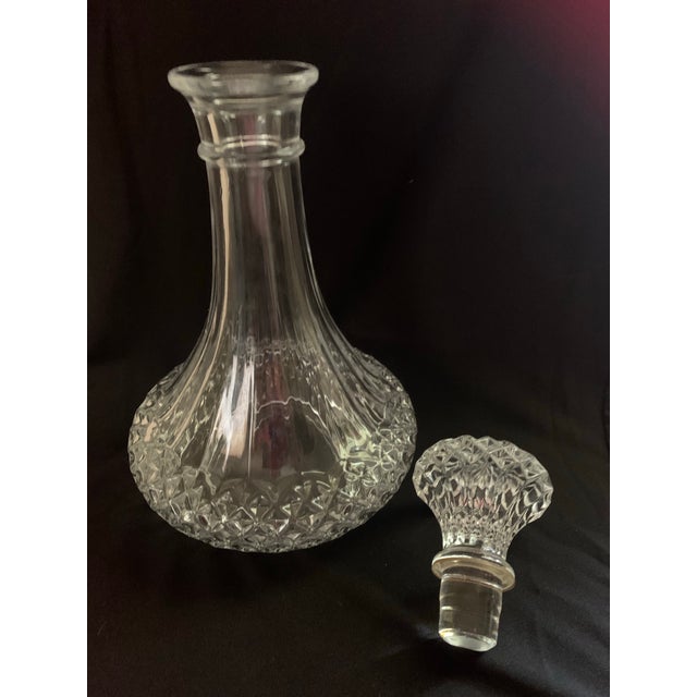 Vintage Crystal Wine Decanter For Sale - Image 4 of 4