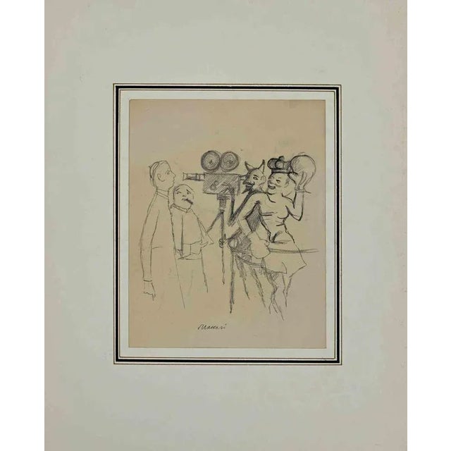 Mino Maccari, Portraits, Drawing, Mid 20th-Century For Sale - Image 3 of 3