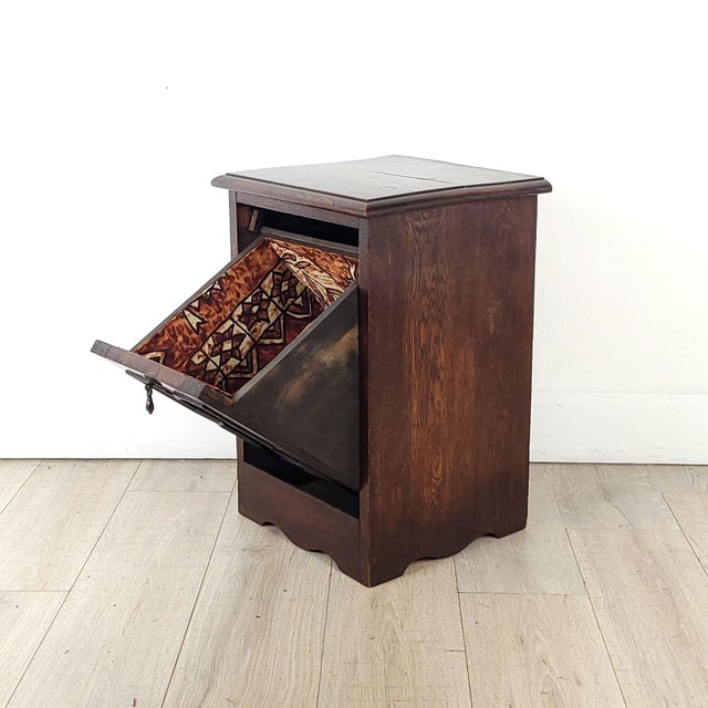 English Oak One-Door Cabinet, England Circa 1880 For Sale - Image 3 of 11