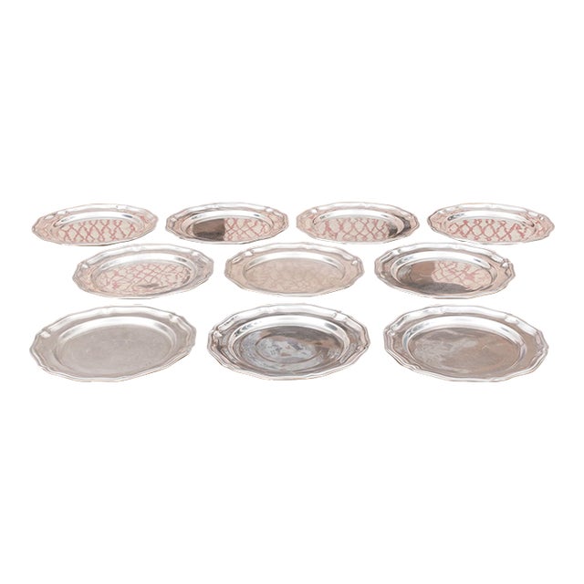 Vintage Wilton Ware Pewter Chargers- Set of 10 For Sale