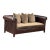 Ralph Lauren Brompton 3-Seat Vintage Dark Mahogany Leather Sofa. For Sale