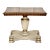 Heritage Hollywood Regency Wood Inlay Low Side Table in Taupe, Gold & Brown For Sale