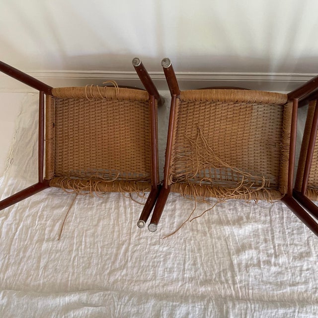 1960s Four Neils Otto Moller Model 75 Danish Mid Century Teak Wooden Chairs For Sale - Image 9 of 12