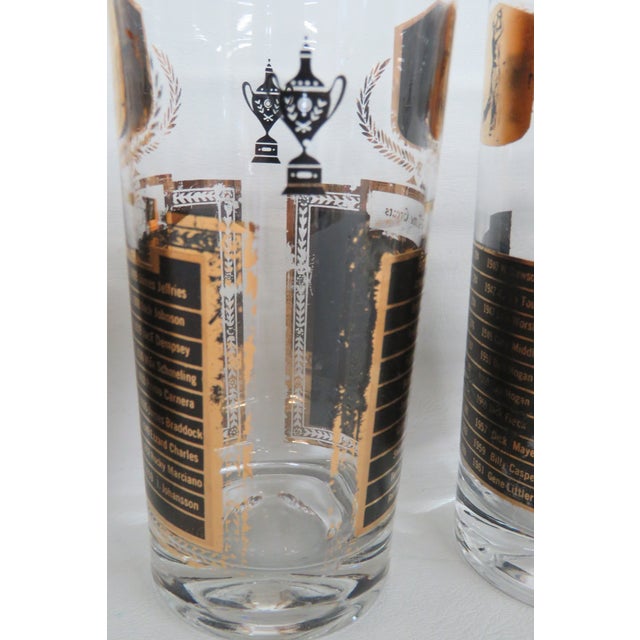 Cera All Time Greats 5pc Set Highball Cocktail Glasses Black With 22k Gold 4994b For Sale - Image 9 of 18