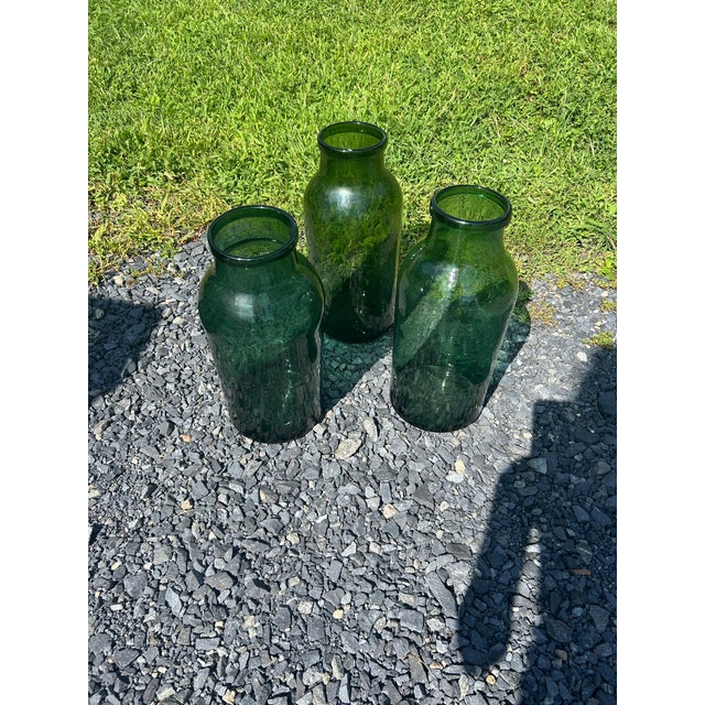 Antique Green Large German Pickling Jars -Set of 3 For Sale In Philadelphia - Image 6 of 12