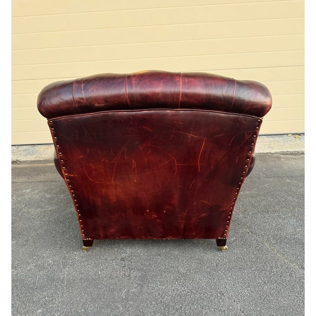 George Smith Leather Bulgari Chairs- a Pair For Sale In New York - Image 6 of 12