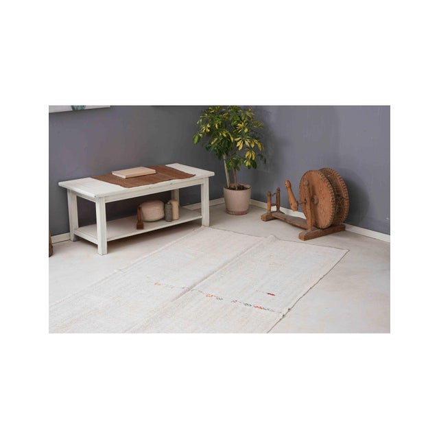 Vintage Decorative Turkish Hemp Kilim Rug - 4`7" X 8`0" For Sale - Image 4 of 6