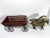 Original Antique Gibbs Horses & Wagon Pull Toy for your consideration. The horses and wagon measures approx. 19 1/4 inches...