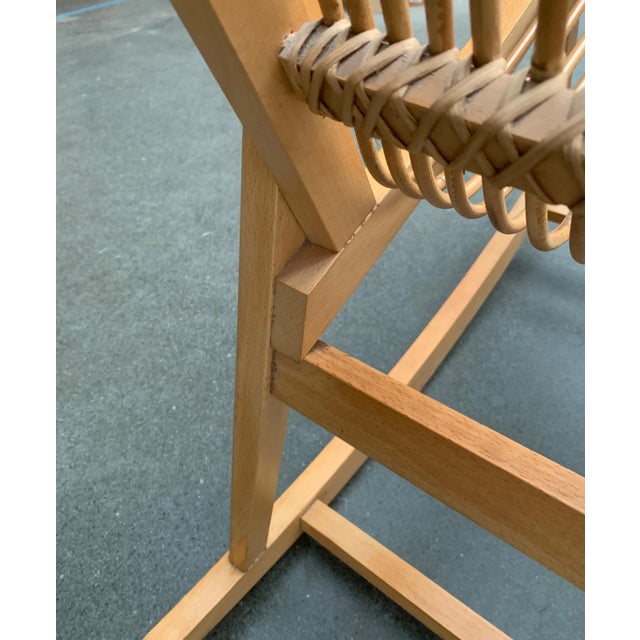 1960s Mid-Century German Rattan Rocking Chair from Deutschen Werkstätten Hellerau, 1960s For Sale - Image 5 of 18