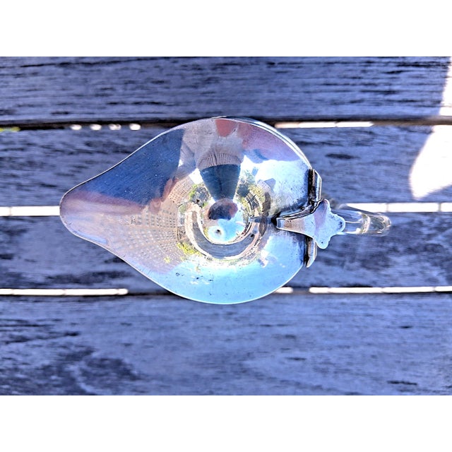 Antique Meriden Brittannia Sterling Silver & Cut Crystal Syrup Cream Pitcher For Sale - Image 4 of 10