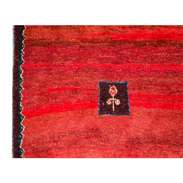 Textile Vintage Persian Gabbeh Rug For Sale - Image 7 of 12