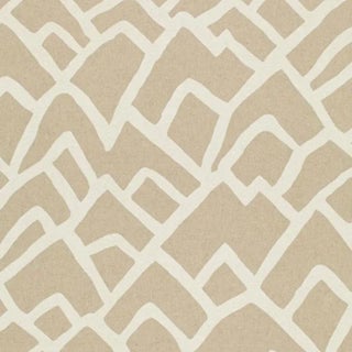 Sample - Schumacher Zimba Fabric in Natural For Sale