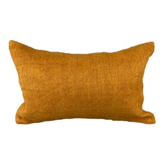 16 x 24 Hemp Pillow Turkish Cushion Natural Orange Pillow Cushion Cover For Sale