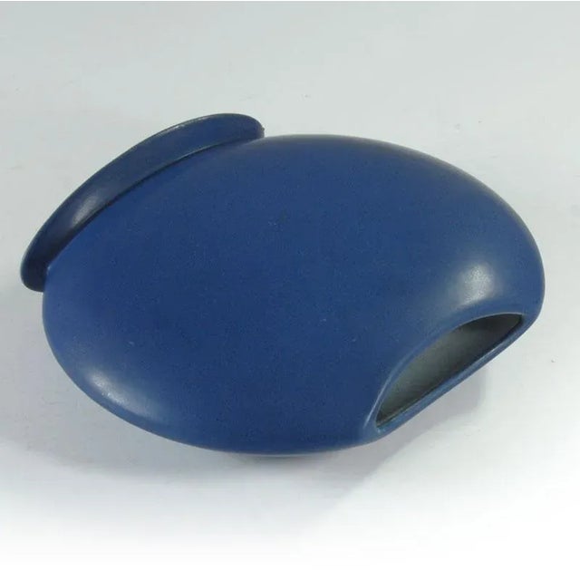 An effective, postmodern vase made of ceramics, made by ASA. It is finished with semi -matt glaze in intensively sapphire....