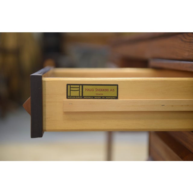 Scandinavian Bruksbo Wooden Desk attributed to Torbjorn Afdal, 1960s For Sale - Image 6 of 14