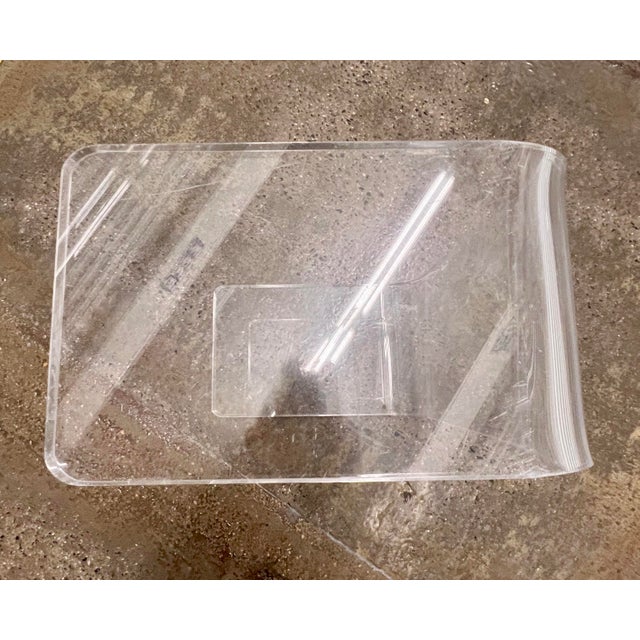 Modern 1990s Acrylic Drinks Table For Sale - Image 3 of 3