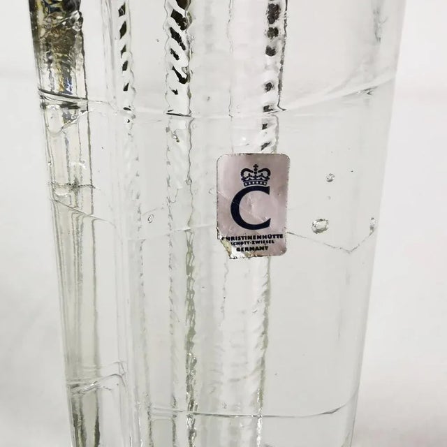 Glass Minimalist Vase by Christinen Hutte, Germany, 1960s For Sale - Image 7 of 9