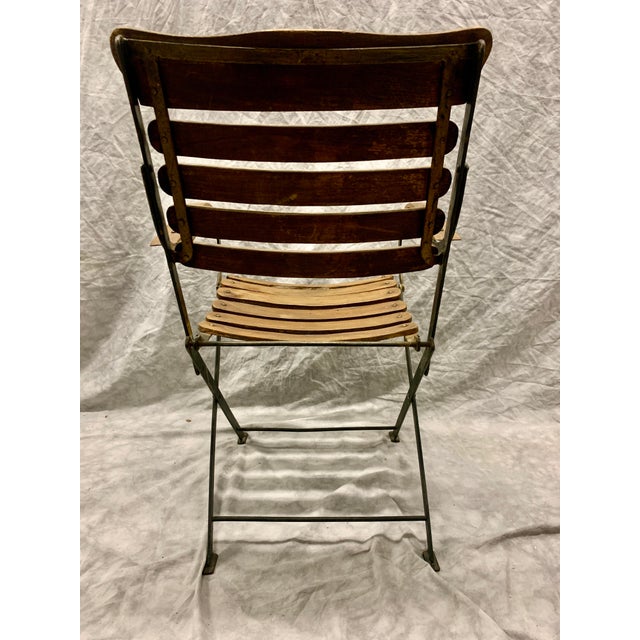 1940s French Garden Folding Chair For Sale - Image 4 of 5