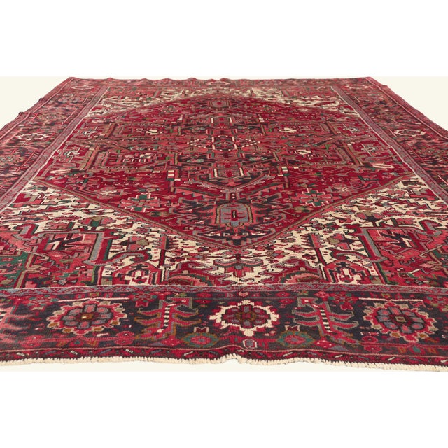 Modern Vintage Persian Heriz Rug, 07'08 X 11'06 For Sale - Image 3 of 10