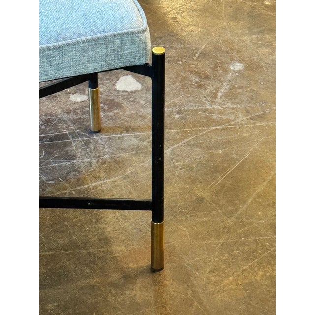 Metal Italian MCM Design Black Steel Bench For Sale - Image 7 of 7