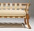 Wood Rare T.H. Robsjohn Gibbings Bleached Walnut & Vellum Strap Sofa Settee For Sale - Image 7 of 12