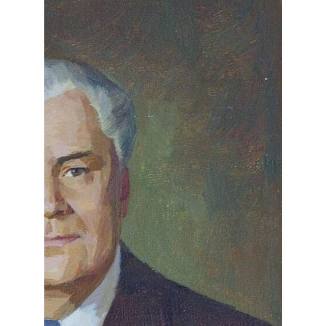 Realism Vintage Male Portrait Oil Painting, Soviet Ukrainian Art on Cardboard 32-24 For Sale - Image 3 of 6