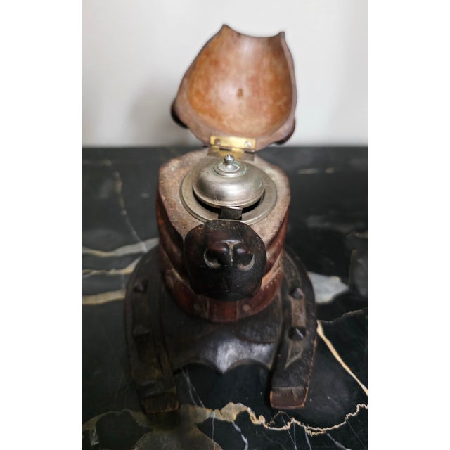 19th Century Victorian Lignum Vitae Bulldog Inkwell, c.1860 For Sale In New York - Image 6 of 7