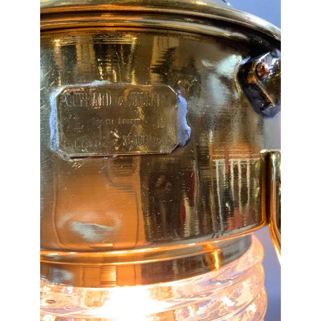 Antique Ships Anchor Lantern by French Maker For Sale - Image 9 of 12