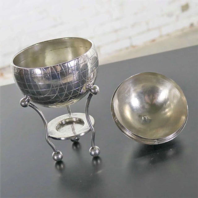Late 19th Century Latham & Morton Silver Plate Egg Warmer Globe Orb Shape Victorian For Sale - Image 5 of 13