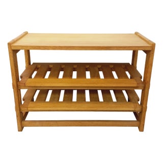 Vintage Open Storage Unit in Oak by Guillerme Et Chambron, 1960s For Sale