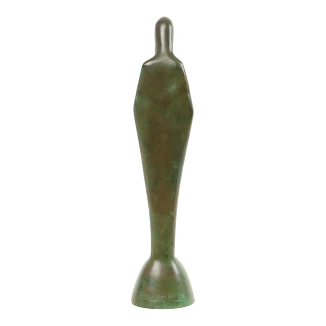 Art Deco Statue of the Virgin Mary in Bronze by Jac Van Vlijmen, 1920s For Sale - Image 14 of 18