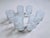 1970s-style glass set, 6 pieces, Azteca model, designed by Fabio Frontini for Arnolfo di Cambio. Double Old Fashioned...