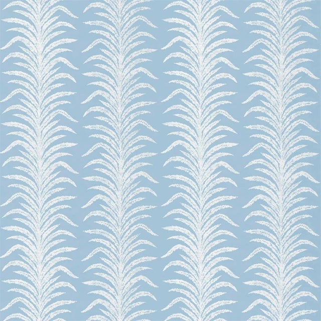 Sanderson Tree Fern Weave Fabric in Crusoe Blue - a Sample For Sale