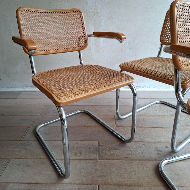 1980s S64/S32 Chairs by Marcel Breuer for Thonet, 1979/1980, Set of 4 For Sale - Image 5 of 10