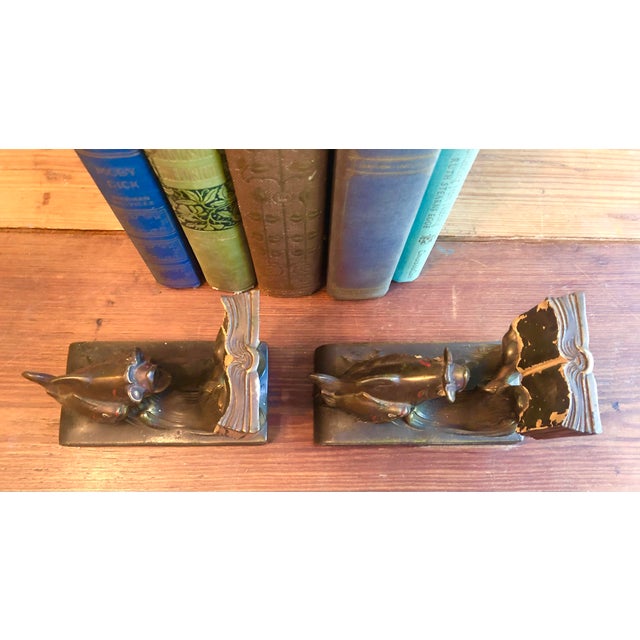 Antique Schooling Fish Metal Bookends by K & O Co Ny For Sale - Image 11 of 12