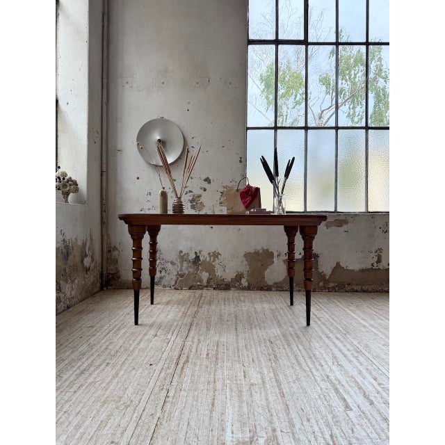 High Drapery Table in Walnut, 1890s For Sale - Image 5 of 18