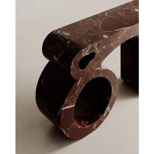 Red Rosso Lepanto Marble Stone Prae Console by Esther Knopfler For Sale - Image 8 of 8