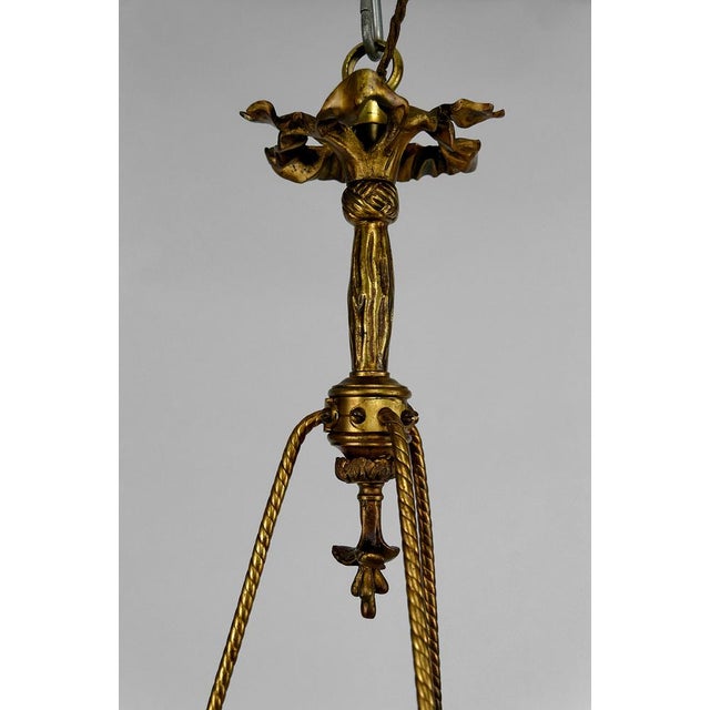 Louis XVI Neoclassical Style Hanging Light in Gilded Bronze, 1890s For Sale - Image 13 of 16