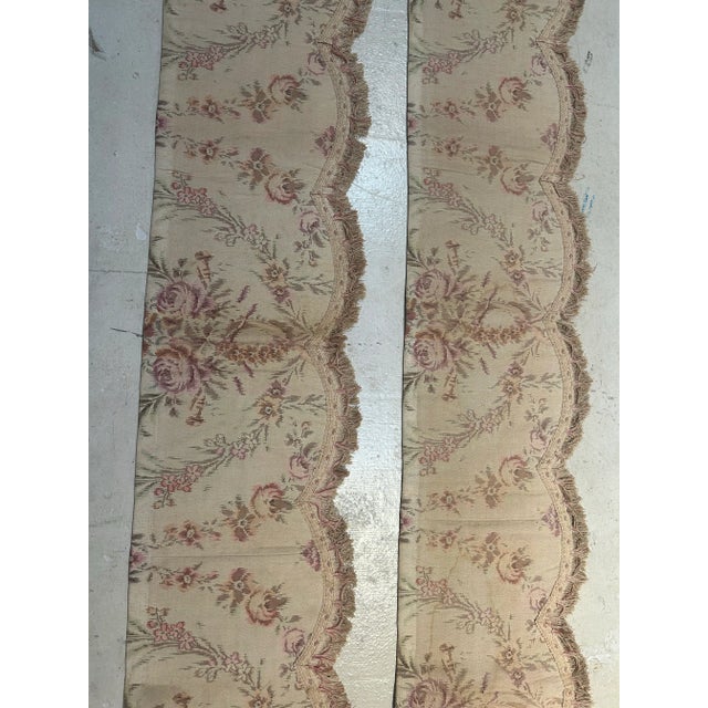 French Pair of 1960's French Ivory Valances For Sale - Image 3 of 8