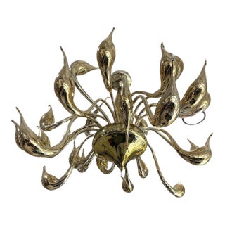 Lu Murano Glass Chandelier by Fornasier For Sale