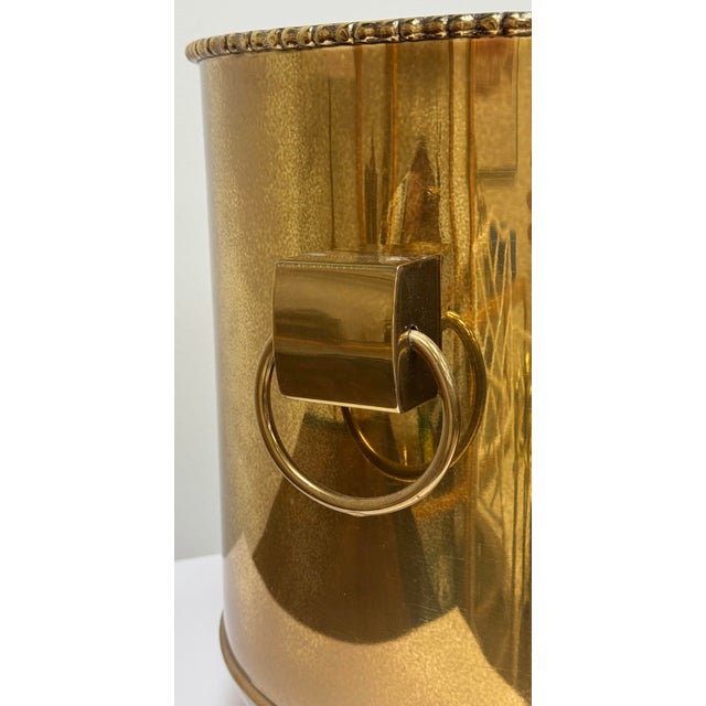 Large Vintage Brass Chinoiserie Style Engraved Planter For Sale - Image 12 of 12