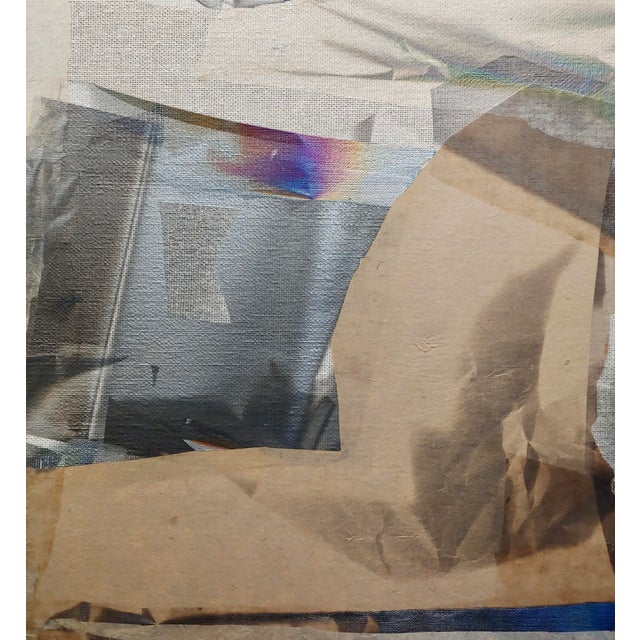 Abstract Larry Stuart Bell -Mirage Painting 1989 Abstract MIX Media on Canvas For Sale - Image 3 of 13