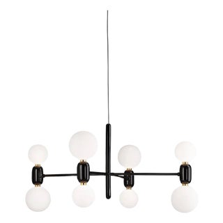 Black Aballs Suspension Lamp in Ceramic and Glass by Jaime Hayon for Parachilna For Sale