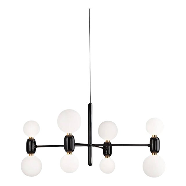 Black Aballs Suspension Lamp in Ceramic and Glass by Jaime Hayon for Parachilna For Sale